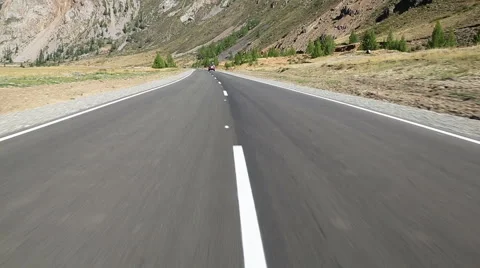 Flying over the asphalt road Stock Footage 41443732