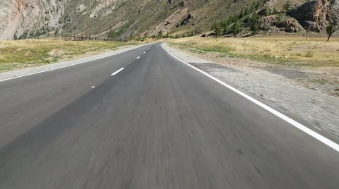 Flying over the asphalt road Stock Footage 41443737