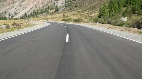 Flying over the asphalt road Stock Footage 41443838