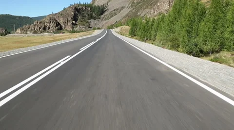 Flying over the asphalt road Stock Footage 41443846