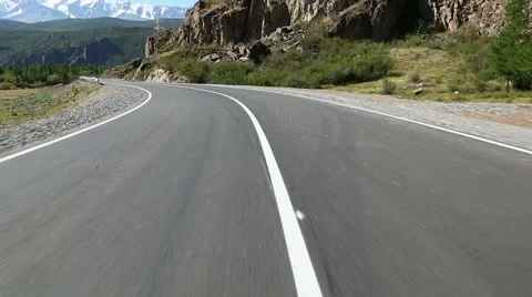 Flying over the asphalt road Stock Footage 41443906