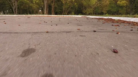 Flying over the asphalt road 스톡 동영상 68617741