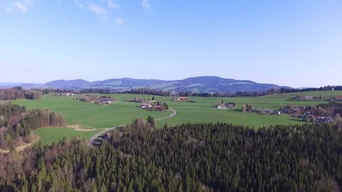 Flying over the Austrian Landscape Stock Footage