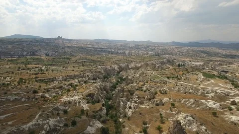 Flying over the back end of Goreme National Park. Cappadocia. DJI_0758-01 Stock-Footage 105381706