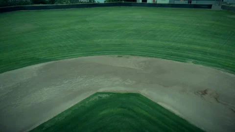Flying over a baseball field in Globe, AZ Stock Footage 201762449