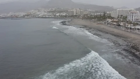 Flying over the beach 3 Stock Footage 128235140
