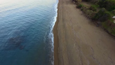Flying over a beach in Cyprus Stock Footage 145495540