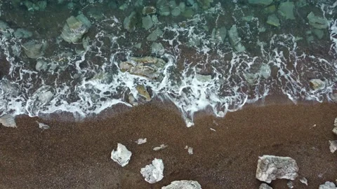 Flying over a beach in Cyprus Stock Footage 145496039