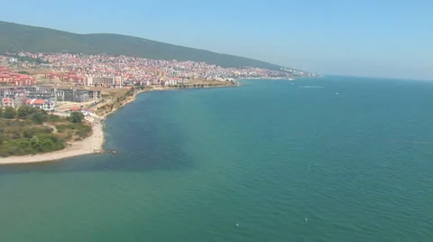 Flying over the beach Stock Footage 6190860