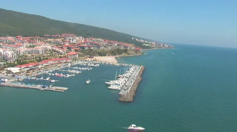 Flying over the beach Stock Footage 6191150