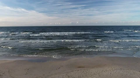 Flying up over a beach Stock Footage 68728544