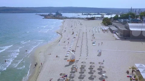 Flying over the beach Video stock 121304061