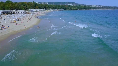 Flying over the beach Video stock 121311382