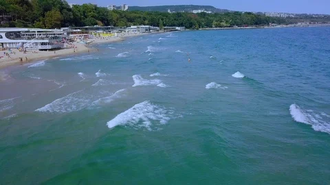 Flying over the beach Video stock 121311497