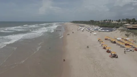 Flying over beach Stock Footage 145690166