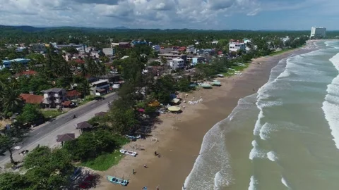 Flying over the beach Video stock 288234309