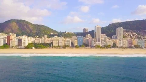 Flying Over Beach In Rio De Janeiro, Brazil Stock Footage 96729687