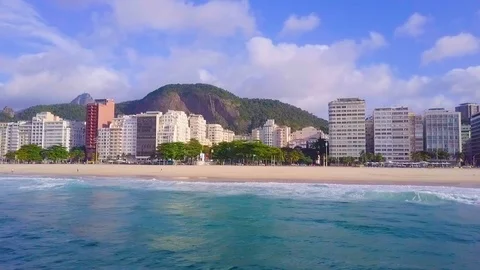 Flying Over Beach In Rio De Janeiro, Brazil Stock Footage 96730507