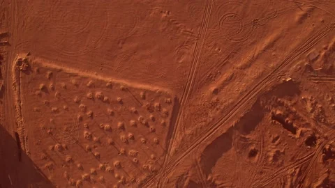 Flying over the beach. Shooting from a quadcopter in the desert. Stock Footage 187061568