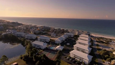 Flying over the beaches of South Beach, Miami, Florida Stock Footage 70882417