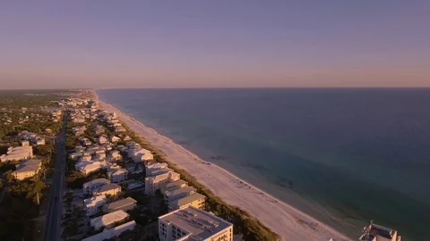 Flying over the beaches of South Beach, Miami, Florida Stock Footage 70903158