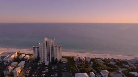Flying over the beaches of South Beach, Miami, Florida Stock Footage 70904276