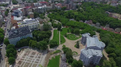 Flying over the beautiful city Stock Footage 63779771