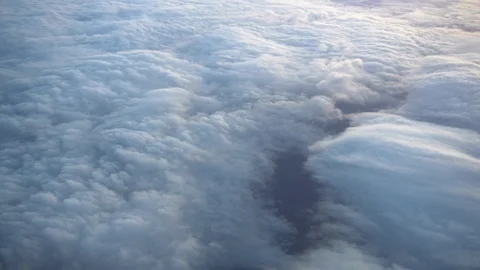Flying over beautiful clouds at sunset. Amazing view Video stock 122099927