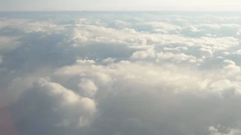 Flying over beautiful clouds at sunset. Amazing view Video stock 122487810