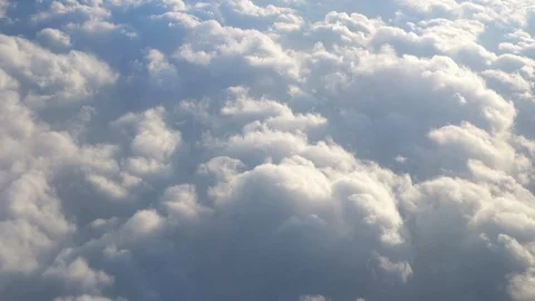Flying over beautiful clouds at sunset. Amazing view Stock Footage 122488278