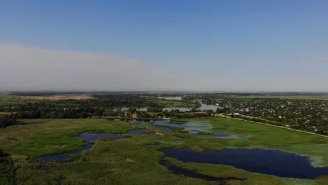 Flying over the beautiful meadow. Stock Footage 118163593