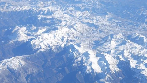 Flying over beautiful snow-capped Picos de Europa, Spain Stock-Footage 103120901