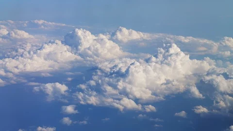 Flying over beautiful sunny cloudscape. Stock Footage 113578912