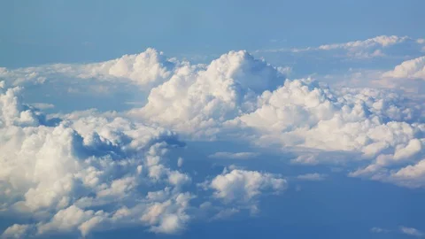 Flying over beautiful sunny cloudscape. Stock Footage 113578914