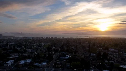 Flying over Berkeley Stock Footage 108561724
