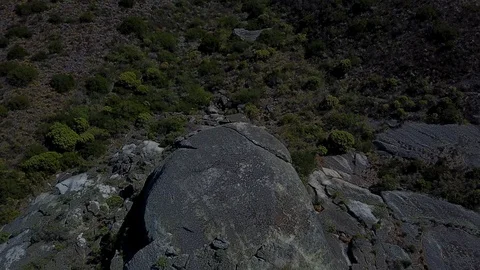 Flying Over Big Boulder [Drone Footage] Stock Footage 90935239
