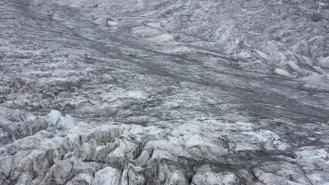 Flying Over the Big Mountain Glacier. Aerial View Stock-Footage 214712572