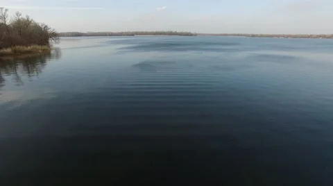 Flying over  big river Video stock 61300018