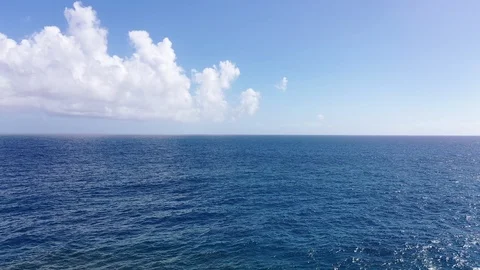 Flying over blue ocean 4K Stock Footage