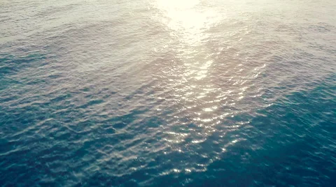 Flying Over Blue Ocean Stock Footage 56586116
