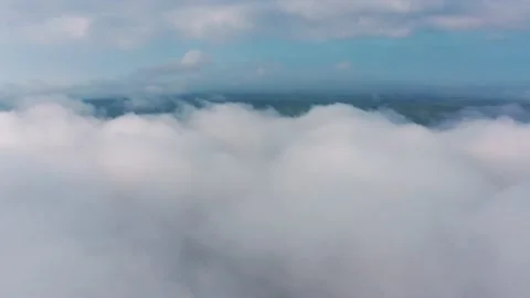 Flying over boring white clouds Video stock 146678216