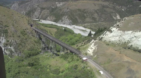 Flying over a bridge Stock Footage 34251756
