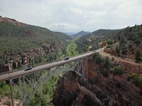 Flying Over Bridge Stock Footage 72500022