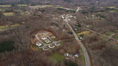 Flying over Brooklyn, Connecticut. Shot in November 2011. Stock Footage 59168088