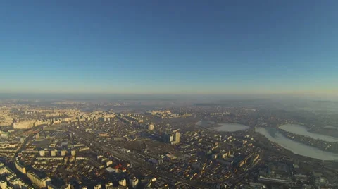 Flying Over Bucharest Stock Footage 35578869