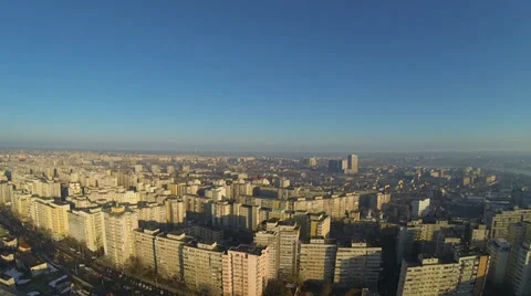 Flying Over Bucharest Stock Footage 35578878
