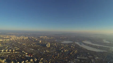 Flying Over Bucharest Stock Footage 35578888