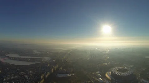 Flying Over Bucharest Stock Footage 35578893
