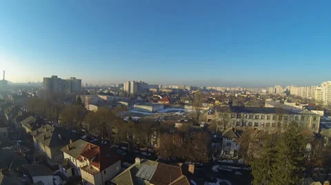 Flying Over Bucharest Stock Footage 35578922