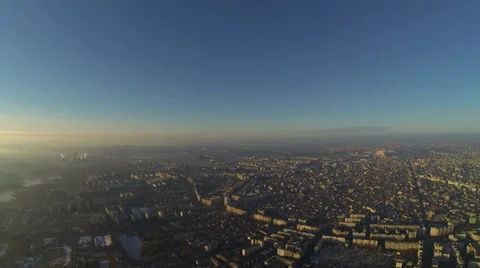 Flying Over Bucharest Stock Footage 35578963